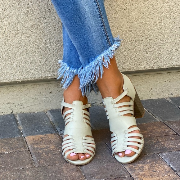 Distressed Leather Fisherman Huarache Heel Sandal - Picture 10 of 16